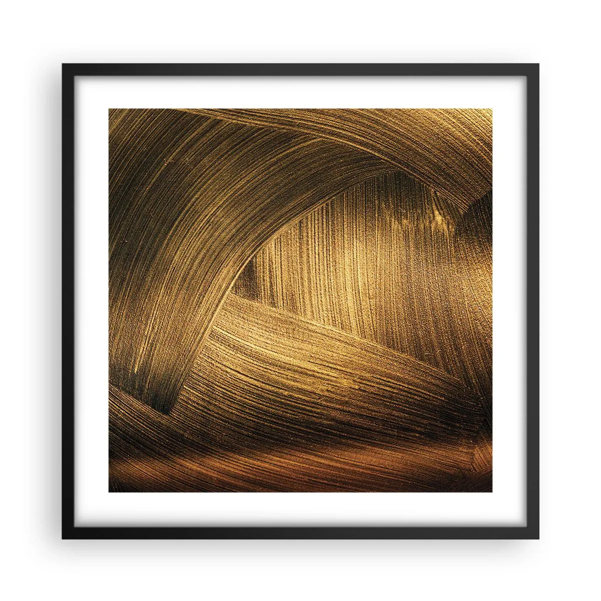 Póster en marco negro - En un laberinto de oro - 50x50 cm