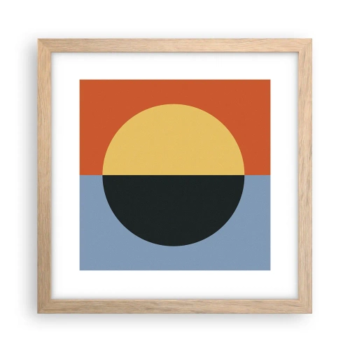 Póster en marco roble claro - Una composición de calidez y frescura - 30x30 cm