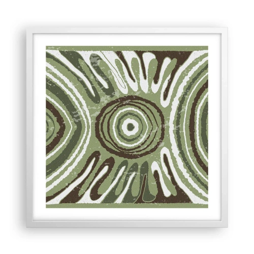 Póster en marco blanco - Explosión de emociones - 50x50 cm