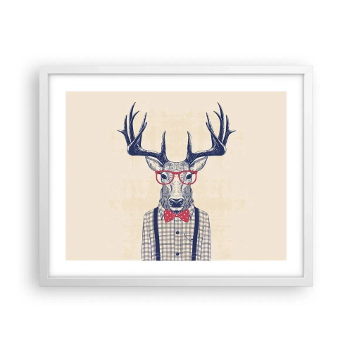 Póster en marco blanco - Una extravagancia lúdica - 50x40 cm