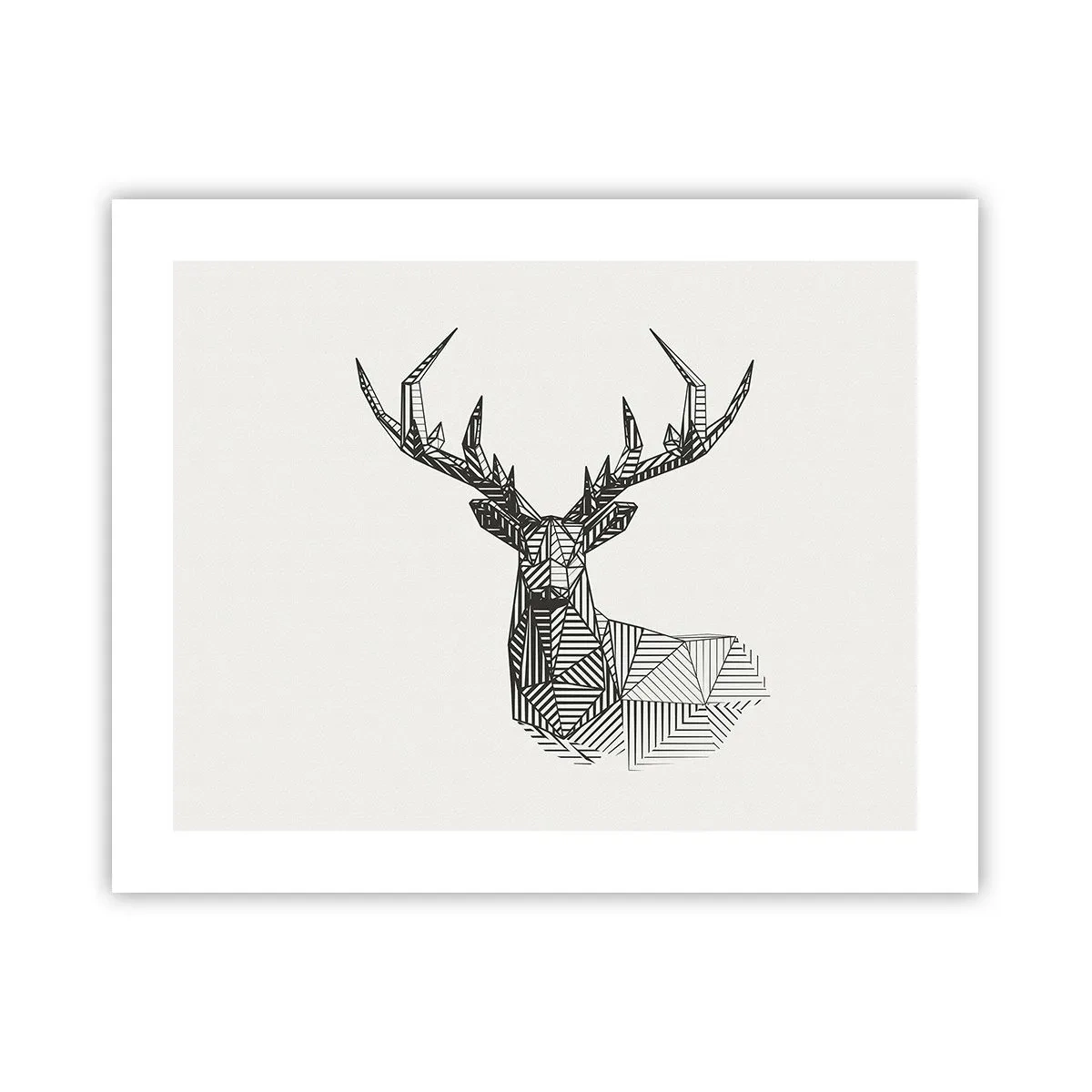 Póster - Ciervo en estilo cubista - 50x40 cm
