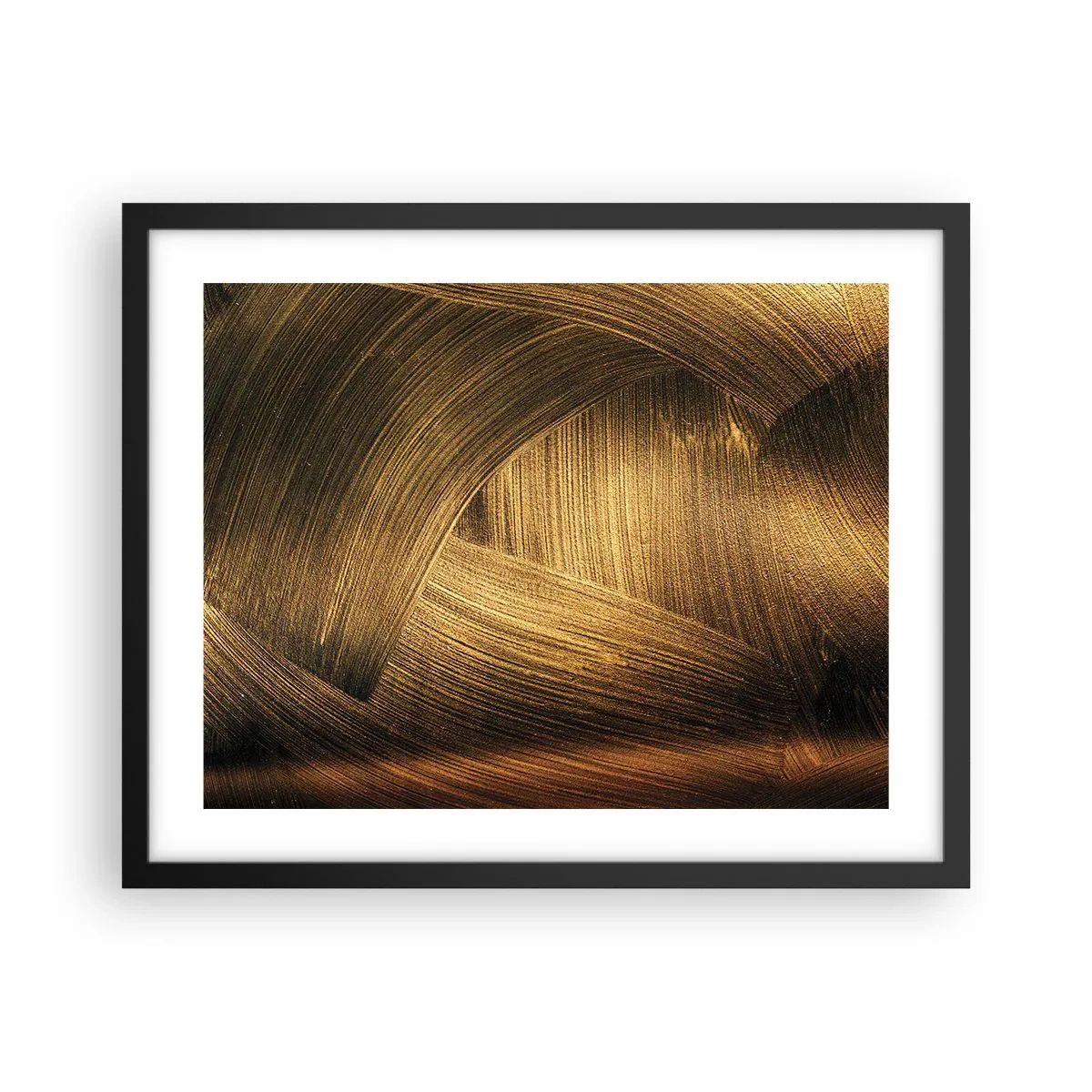 Póster en marco negro - En un laberinto de oro - 50x40 cm
