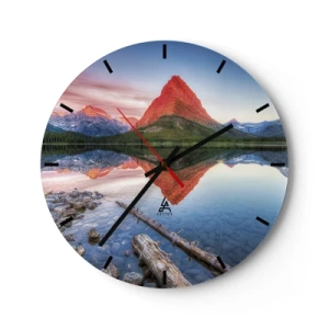 Reloj de pared - Reloj de vidrio - Cálido y frío - 40x40 cm