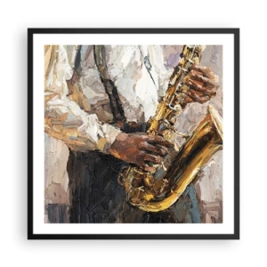 Póster en marco negro - Llegó el momento del solo - 60x60 cm