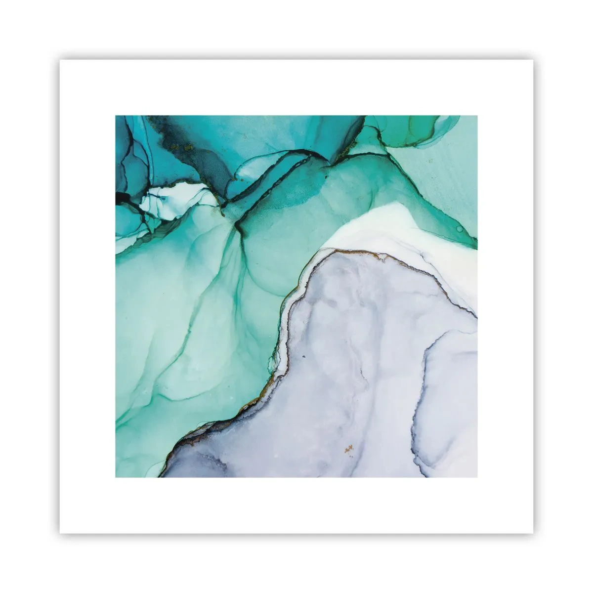 Póster - Estudio en turquesa - 30x30 cm