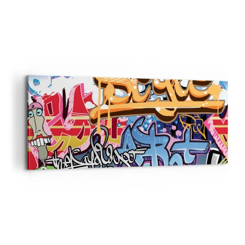 Cuadro sobre lienzo - Impresión de Imagen - Grafiti, el arte urbano - 100x40 cm