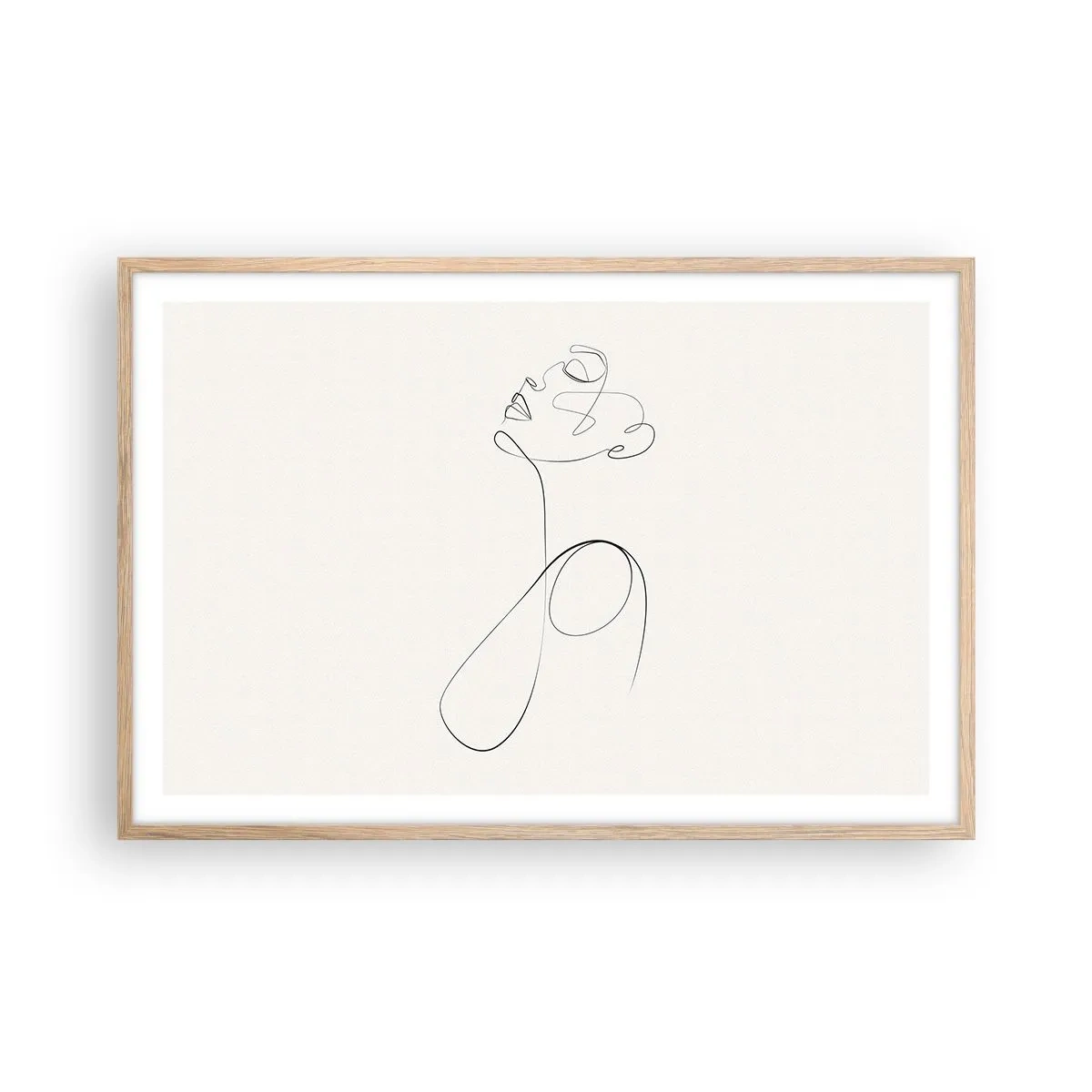 Póster en marco roble claro - En el bucle de los sueños - 91x61 cm