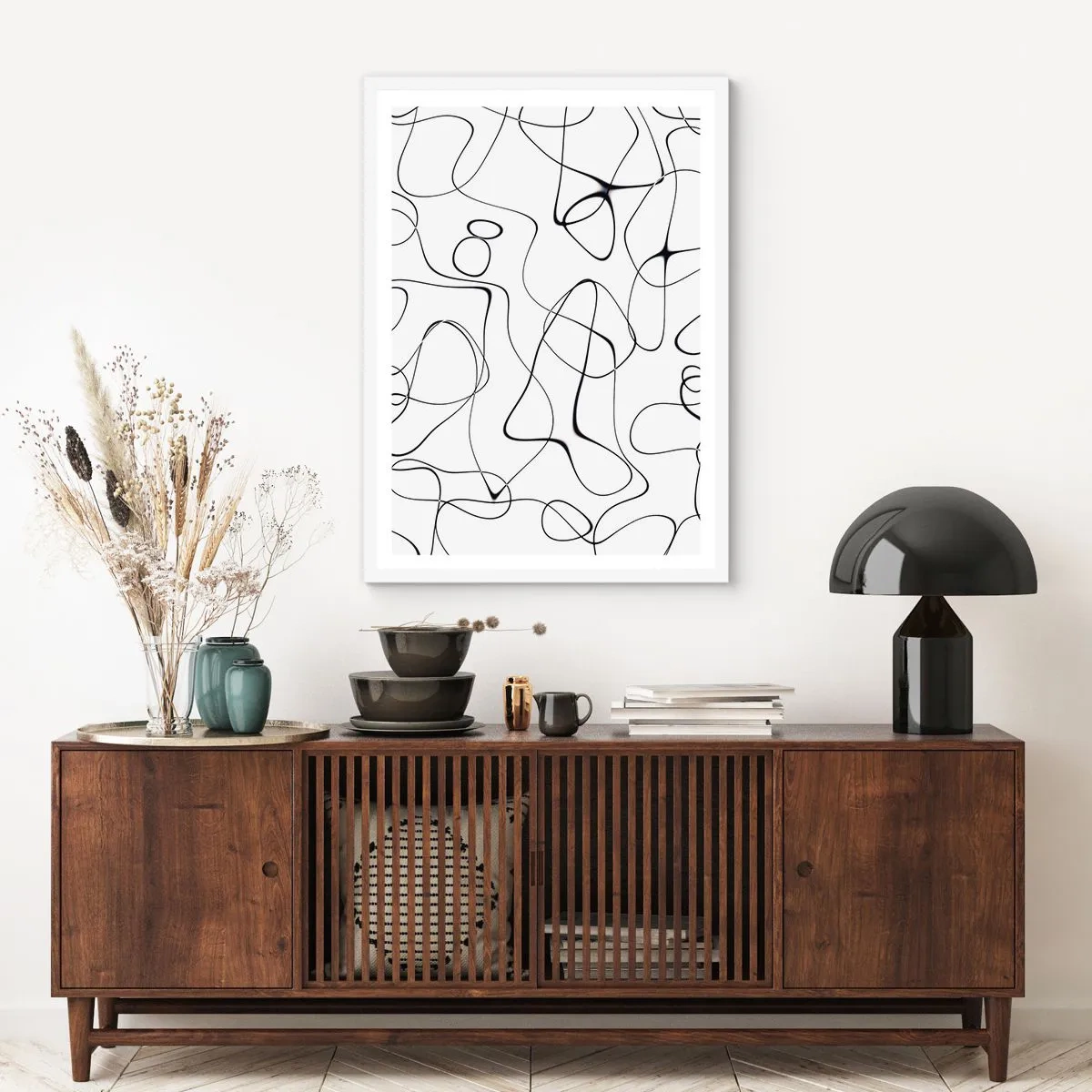 Póster en marco blanco - Los caminos de la vida, las vicisitudes del destino - 61x91 cm