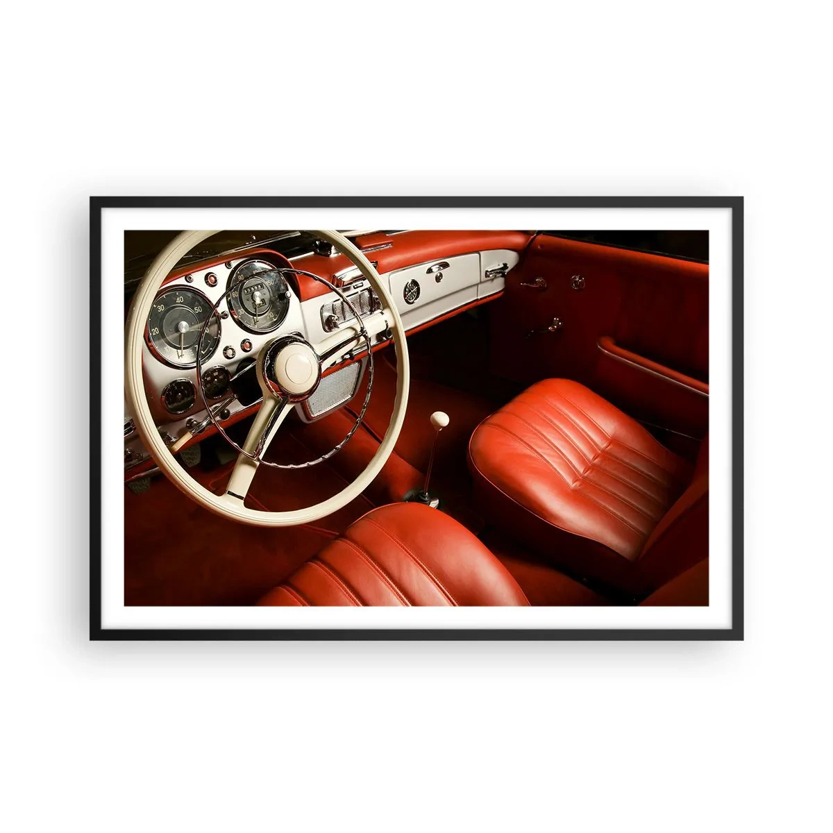 Póster en marco negro - Lujo vintage - 91x61 cm