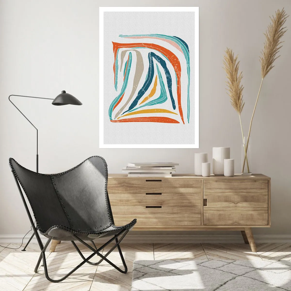 Póster - Abstracción sonriente y amistosa - 70x100 cm
