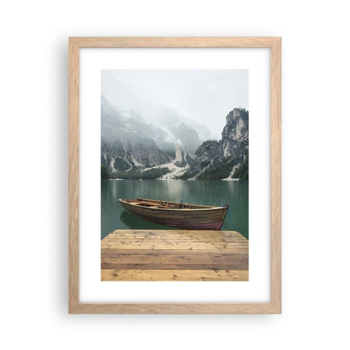 Póster en marco roble claro - Paisaje inolvidable - 30x40 cm