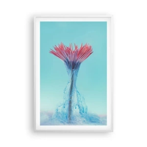 Póster en marco blanco - En un abrazo vigorizante - 61x91 cm