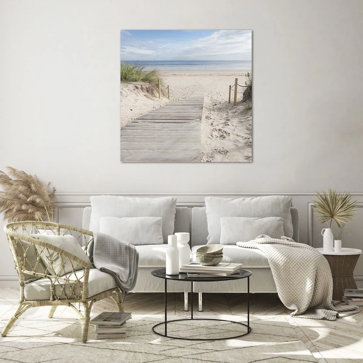 Cuadro sobre vidrio - Impresiones sobre Vidrio - Hasta el horizonte - 70x70 cm
