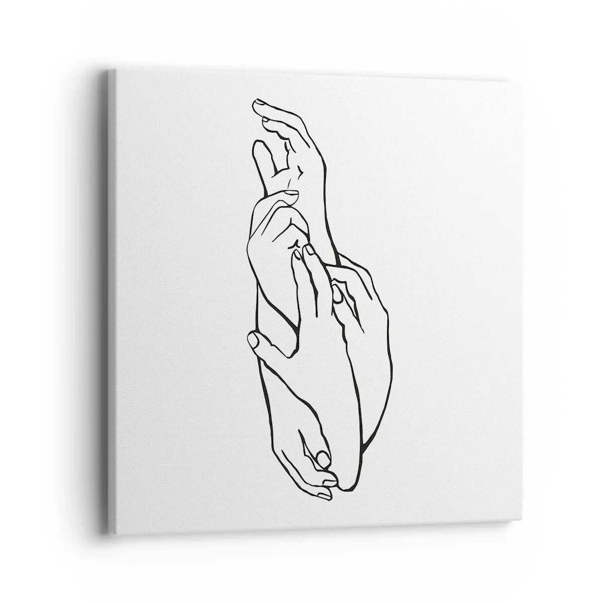 Cuadro sobre lienzo - Impresión de Imagen - El tacto - 40x40 cm