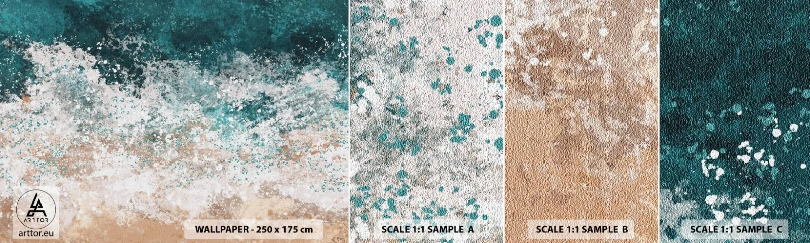 Muestra De Fotomural Standard Eco - Historias del mar - Agua, Playa, Mar - 100x30 cm