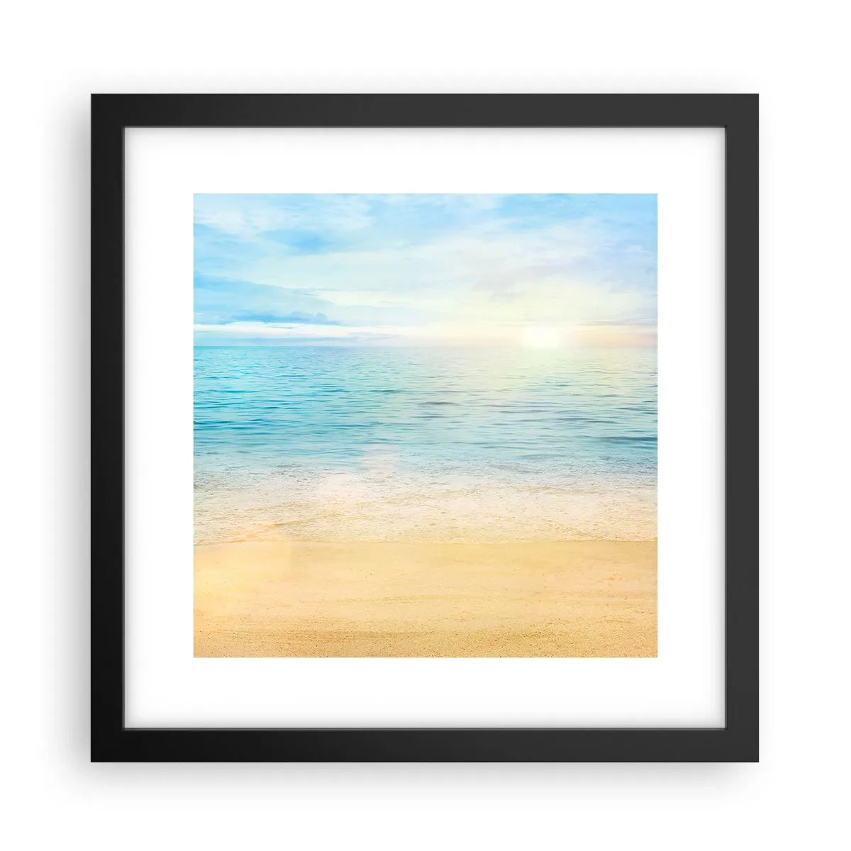 Póster en marco negro - Gran cielo azul - 30x30 cm
