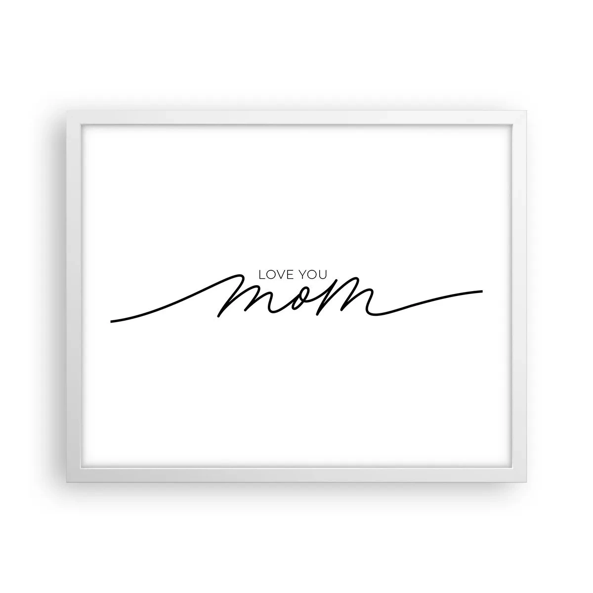 Póster en marco blanco - Gran emoción - 50x40 cm