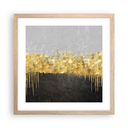 Póster en marco roble claro - Hacia arriba y hacia abajo - 40x40 cm