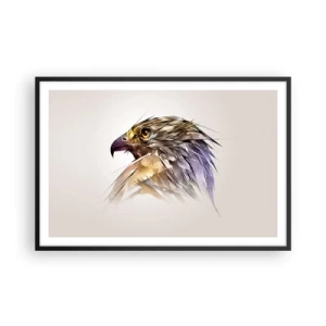 Póster en marco negro - Retrato de un guerrero - 91x61 cm