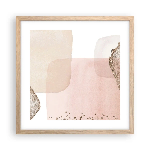 Póster en marco roble claro - Una mirada a través del color - 40x40 cm