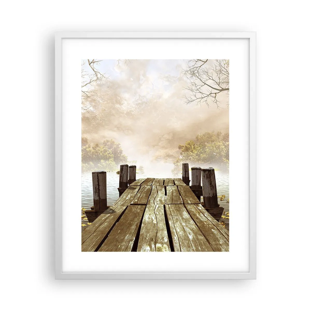 Póster en marco blanco - La leve tristeza del otoño - 40x50 cm