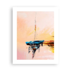 Póster - Atardecer en el puerto deportivo - 40x50 cm