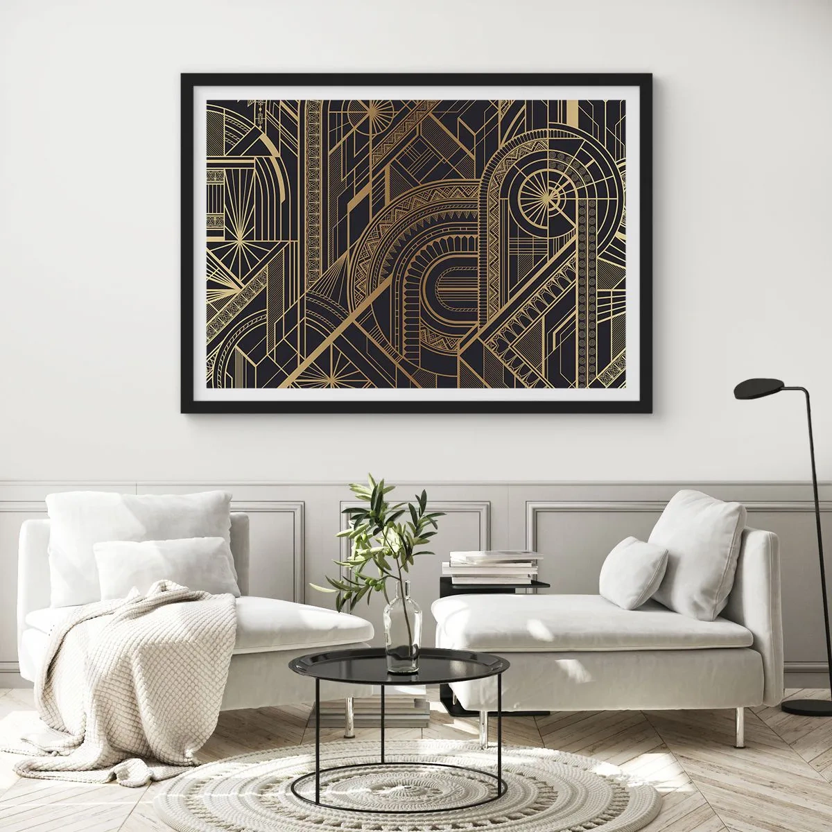 Póster en marco negro - Conceptos, ideas, planes - 40x30 cm