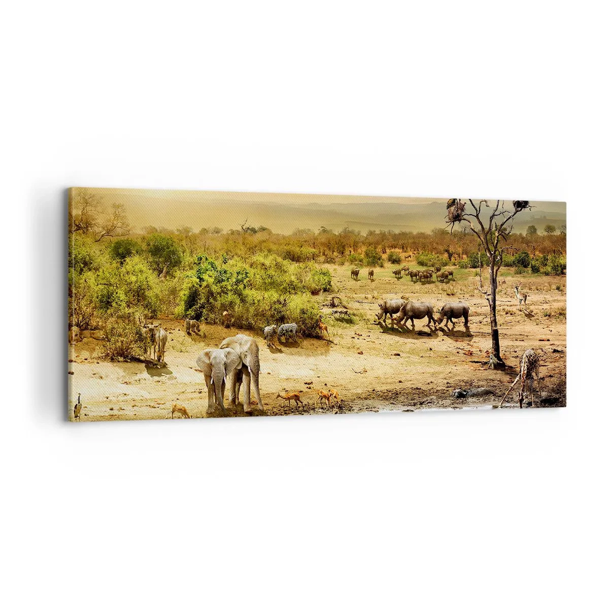 Cuadro sobre lienzo - Impresión de Imagen - Y del Edén fluyó un río... - 100x40 cm