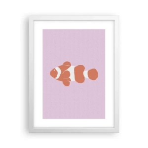 Póster en marco blanco - Tratando de recordar el camino - 30x40 cm