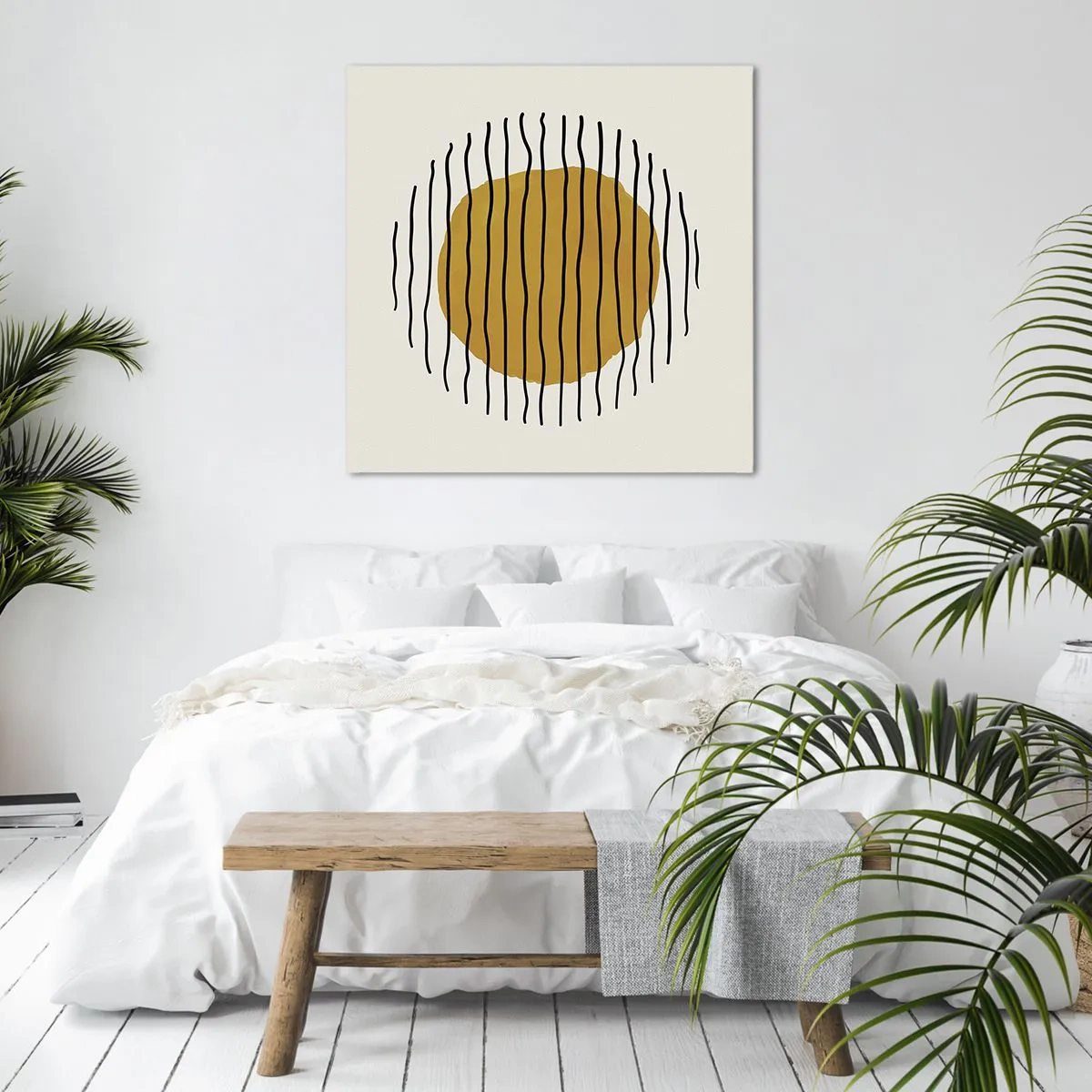Cuadro sobre lienzo - Impresión de Imagen - Abstracción cálida - 50x50 cm