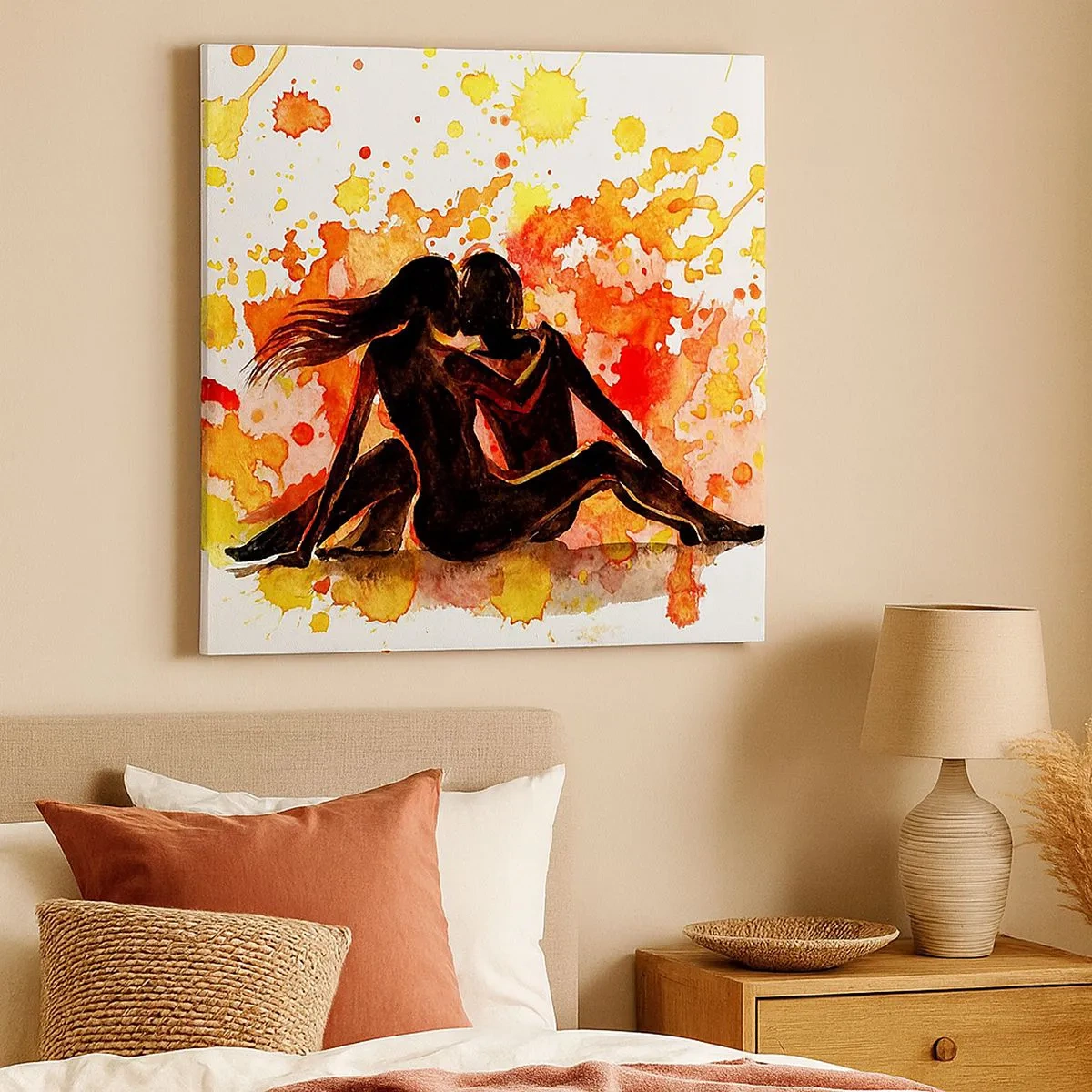 Cuadro sobre lienzo - Impresión de Imagen - Momento romántico - 30x30 cm