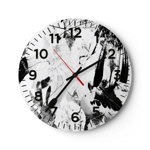 Reloj de pared - Reloj de vidrio - Otoño en negativo - 30x30 cm
