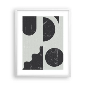 Póster en marco blanco - Composición arriba y abajo - 40x50 cm