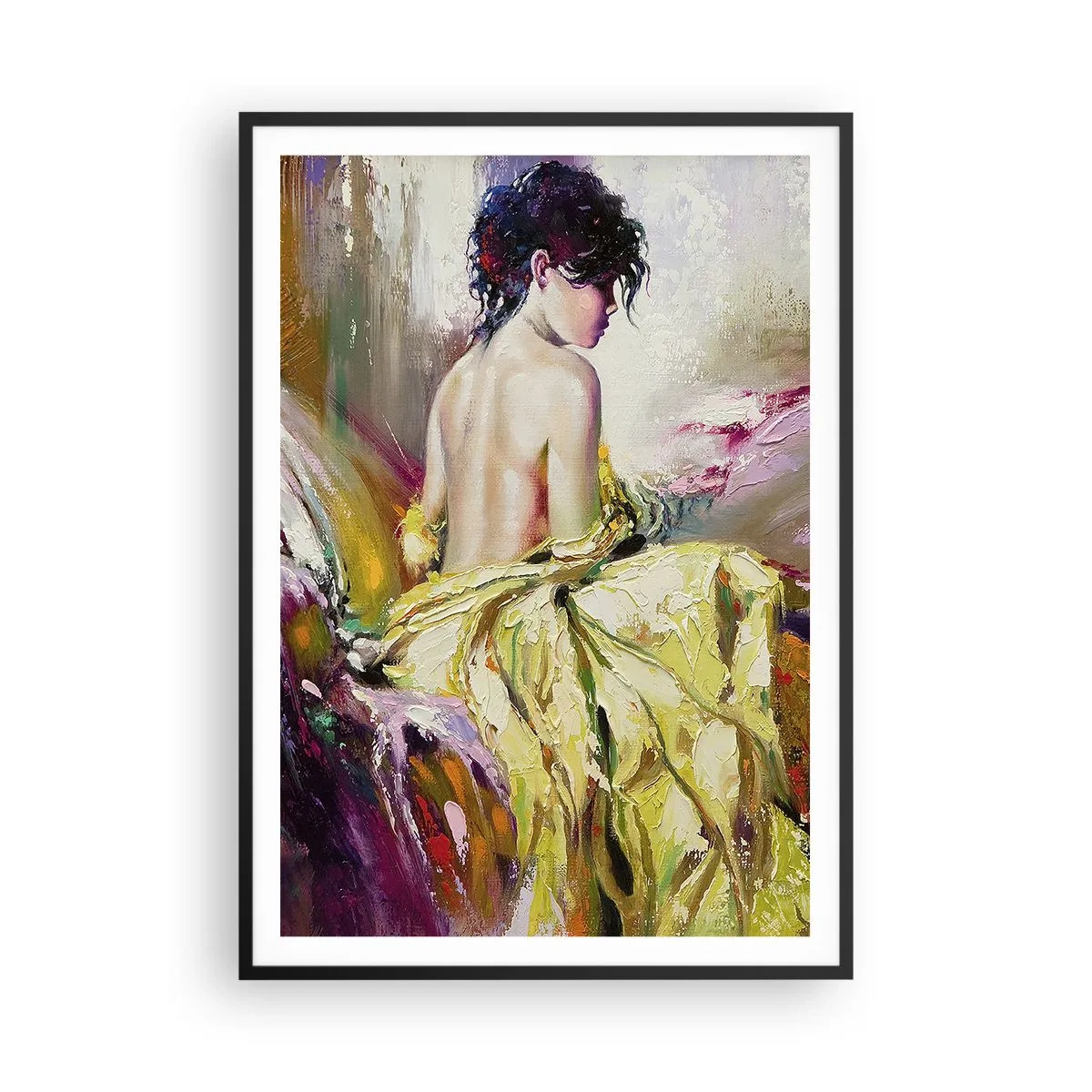 Póster en marco negro - La hermosura y frescura de la flor - 70x100 cm