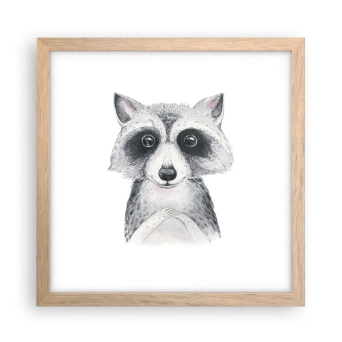 Póster en marco roble claro - Un momento para la emoción - 30x30 cm