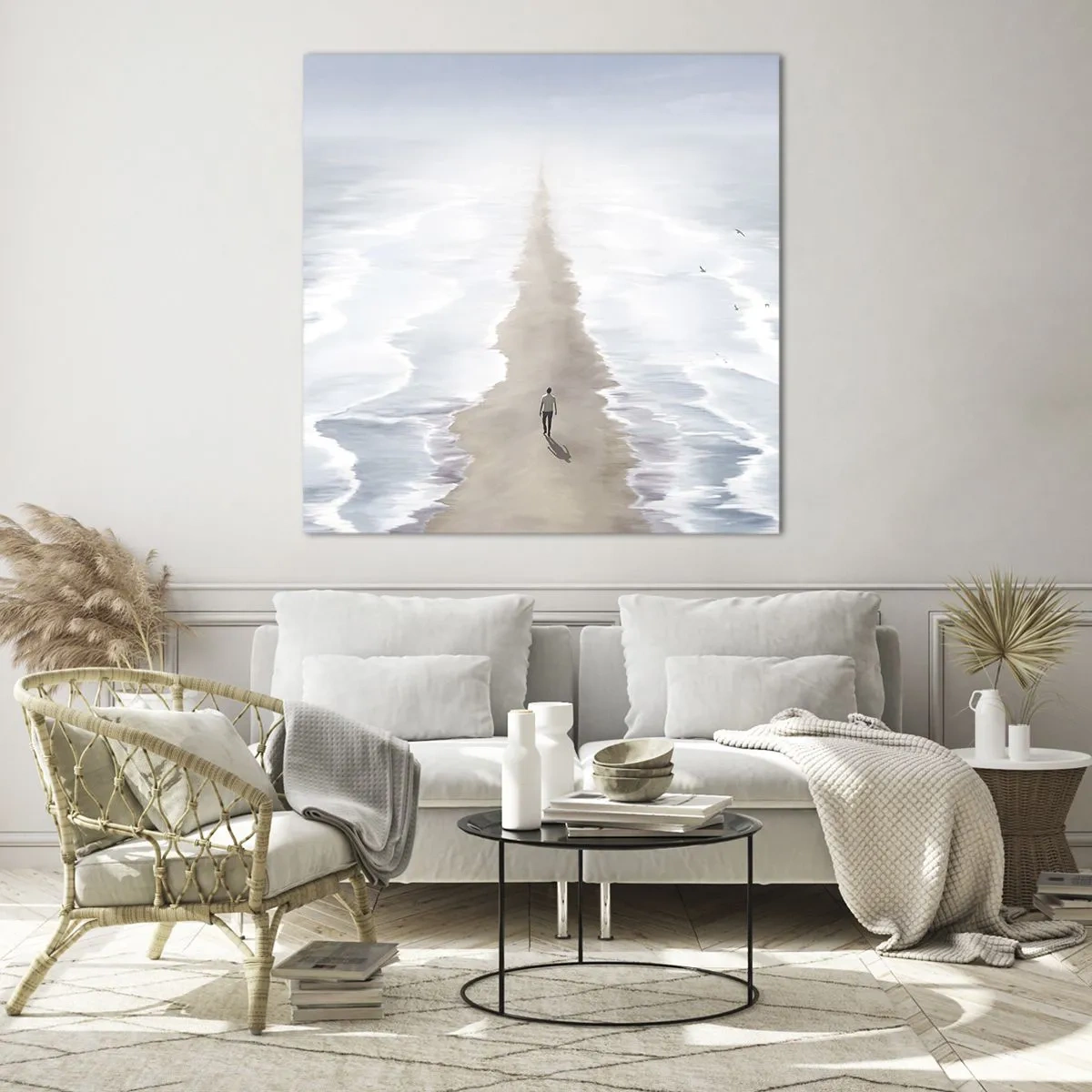 Cuadro sobre vidrio - Impresiones sobre Vidrio - Un futuro brillante - 40x40 cm