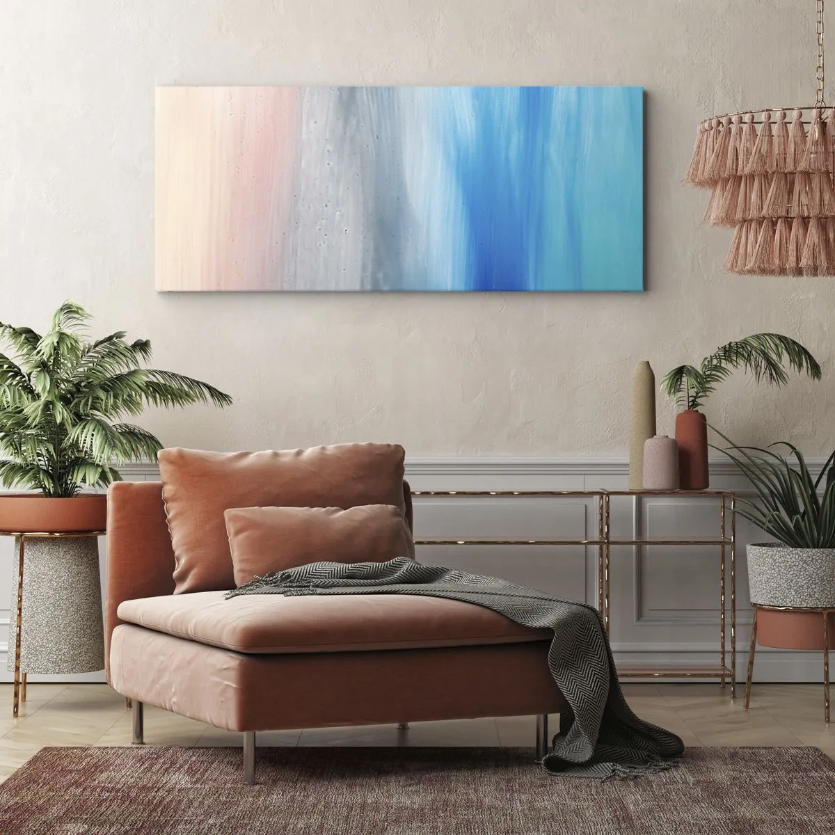 Cuadro sobre lienzo - Impresión de Imagen - Elementos: aire - 100x40 cm