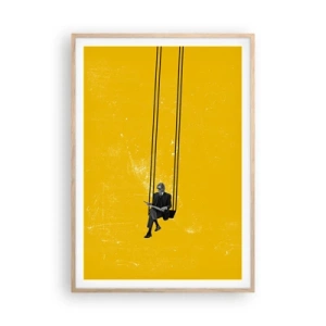 Póster en marco roble claro - Un día como cualquier otro - 70x100 cm