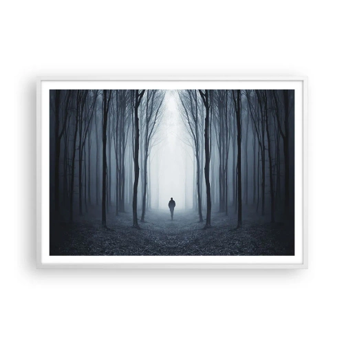 Póster en marco blanco - Alto y claro - 100x70 cm