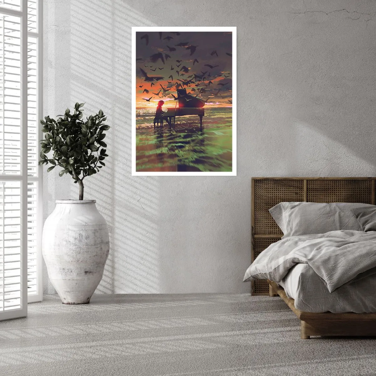Póster - Concierto de piano y olas - 70x100 cm