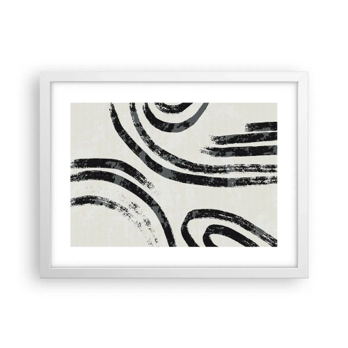 Póster en marco blanco - A medias - 40x30 cm