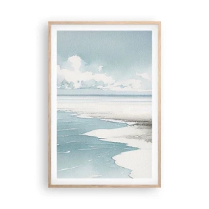 Póster en marco roble claro - Suave marea otoñal - 61x91 cm