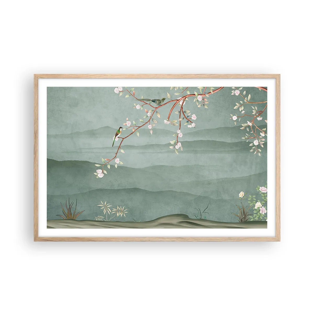 Póster en marco roble claro - Primavera, ah, eres tú - 91x61 cm