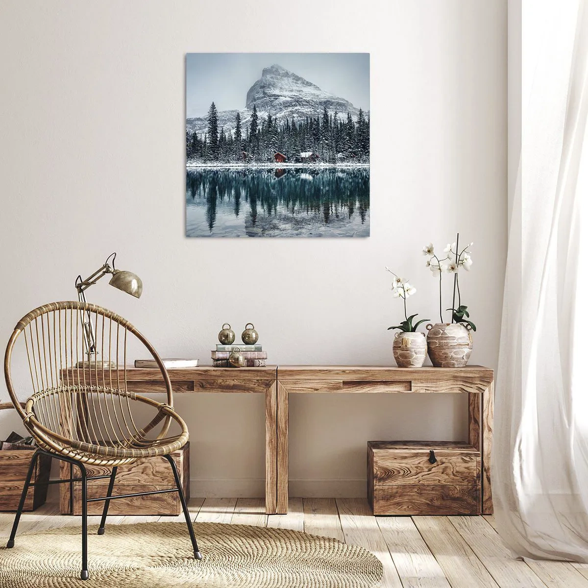 Cuadro sobre lienzo - Impresión de Imagen - Retiro canadiense - 30x30 cm
