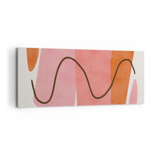 Cuadro sobre lienzo - Impresión de Imagen - Suave movimiento de formas - 100x40 cm