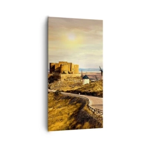 Cuadro sobre lienzo - Impresión de Imagen - Don Quijote los vio - 65x120 cm