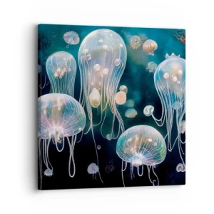 Cuadro sobre lienzo - Impresión de Imagen - Globos submarinos - 30x30 cm