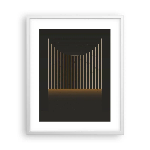 Póster en marco blanco - Explorar la oscuridad - 40x50 cm