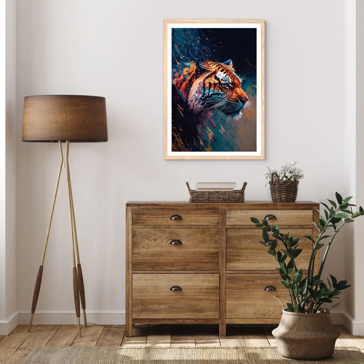 Póster en marco roble claro - Belleza salvaje - 70x100 cm