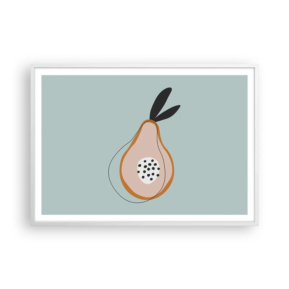 Póster en marco blanco - El interior de la naturaleza - 100x70 cm